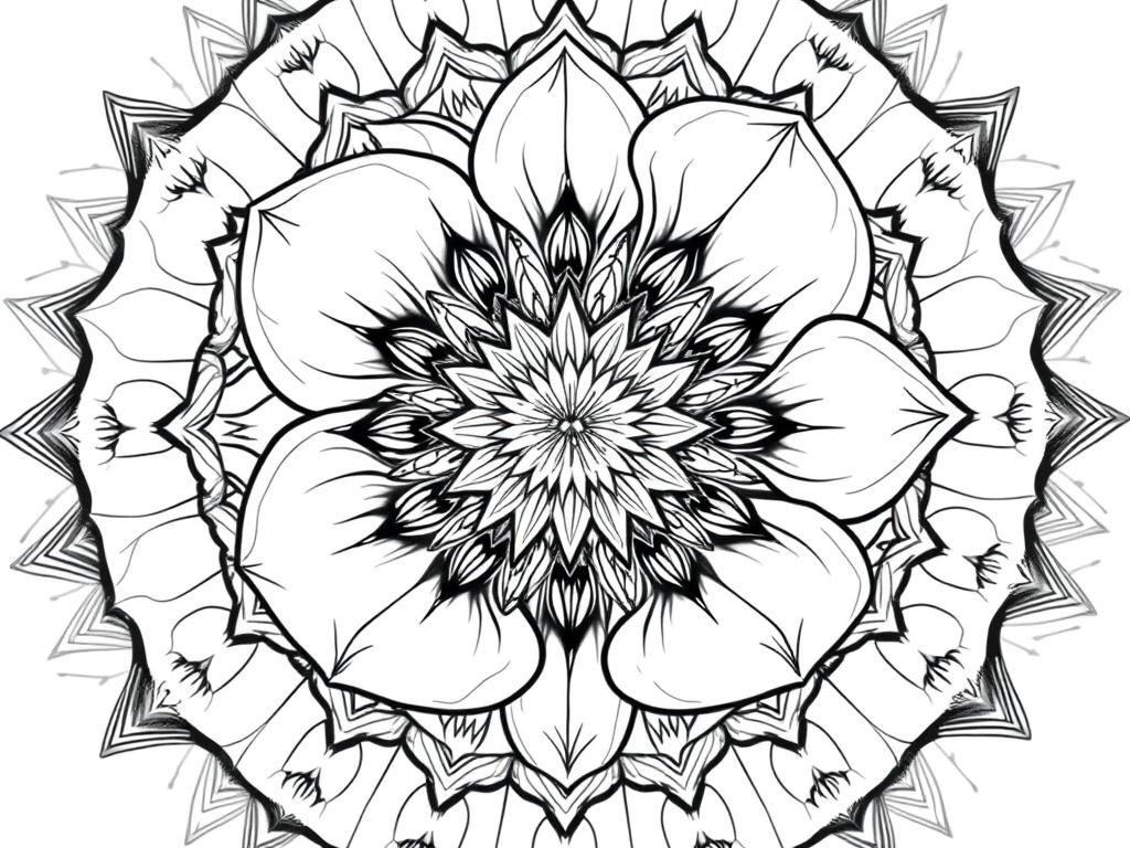 Flower Mandala Coloring Page