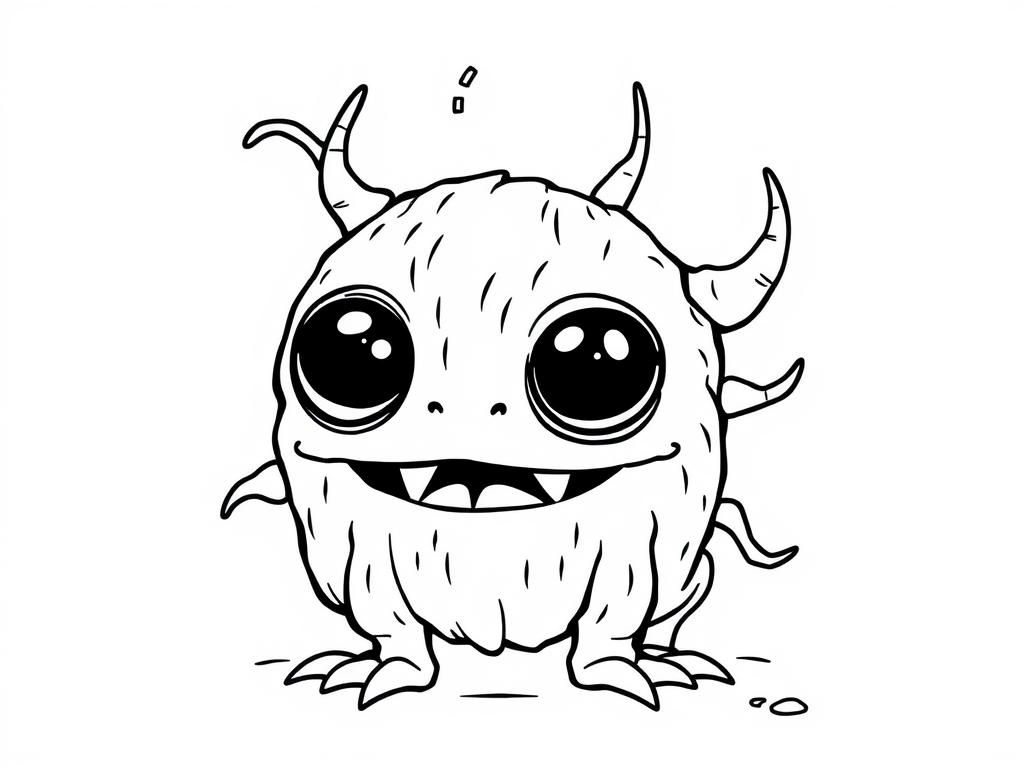 Cute Monster Coloring Page