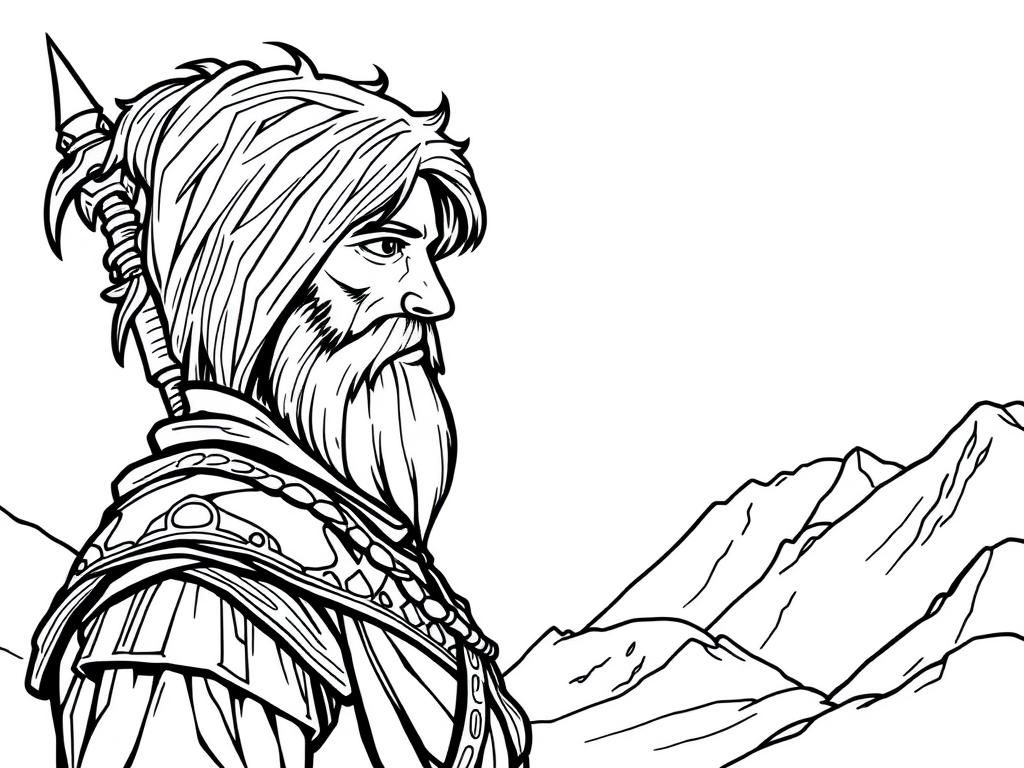 Warrior Coloring Page