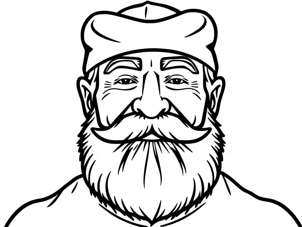 Bearded Man Coloring Page