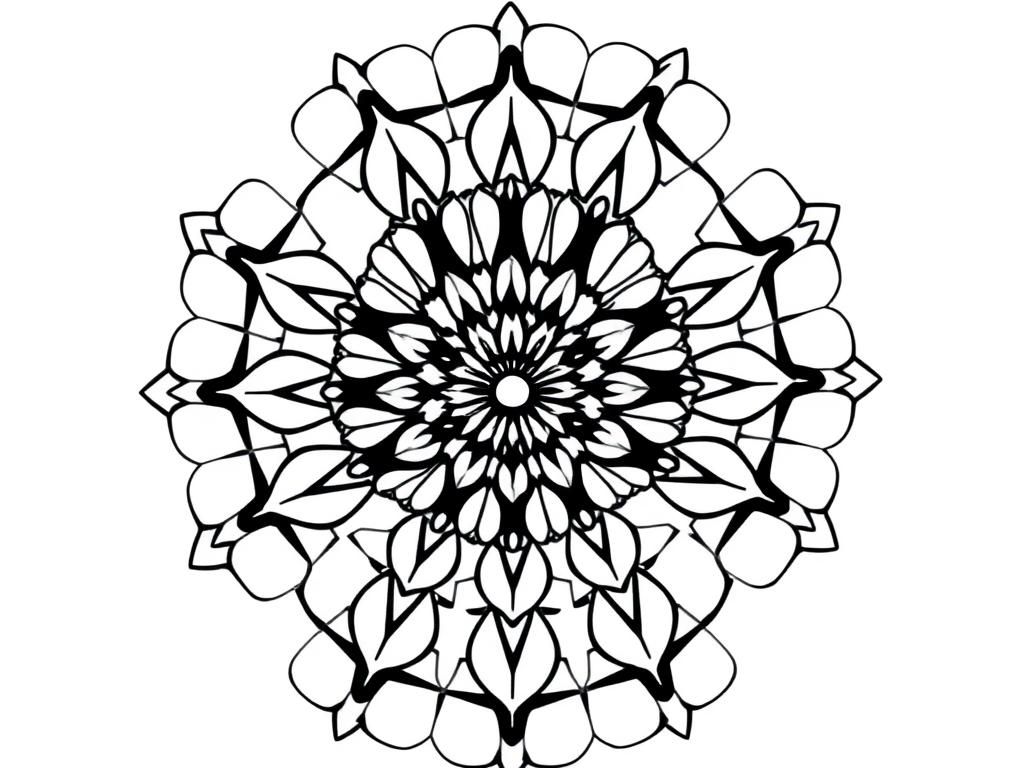 Flower Mandala Coloring Page