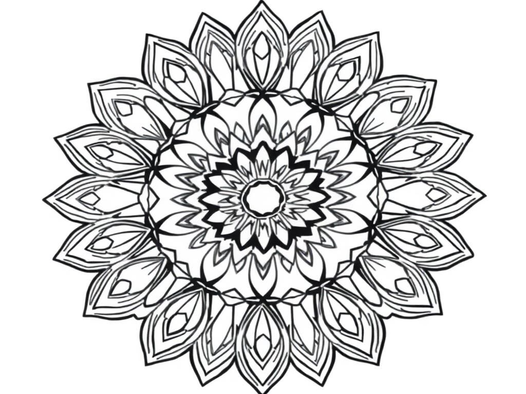 Floral Mandala Coloring Page - Colorful Mandalas
