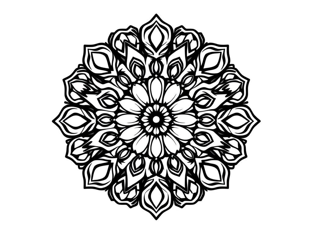 Preview of Mandala heart-shaped