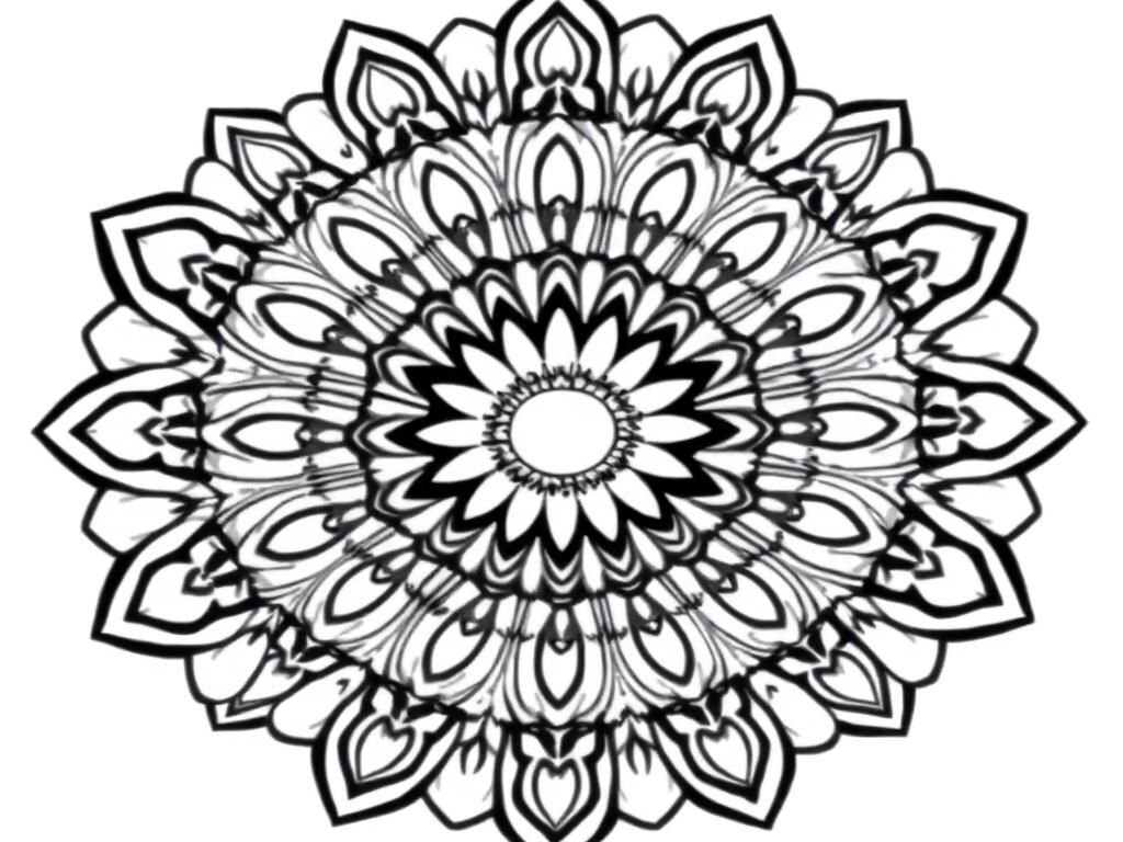 Mandala Flower Coloring Page