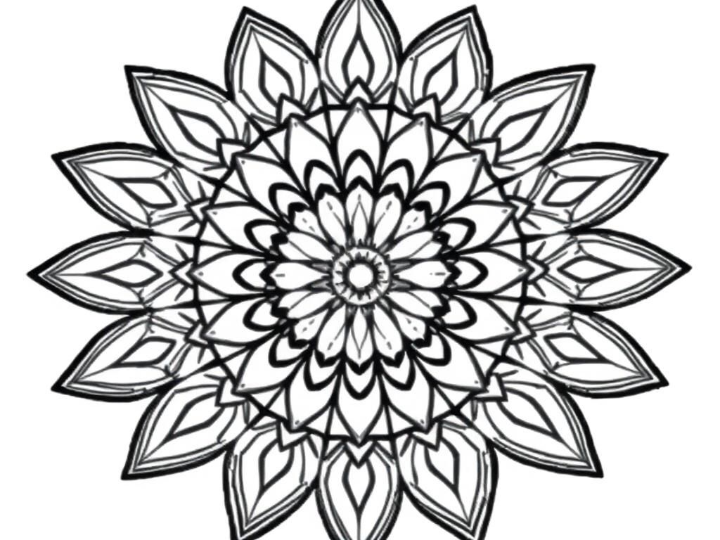 mandela - Free Printable Flower Coloring Page