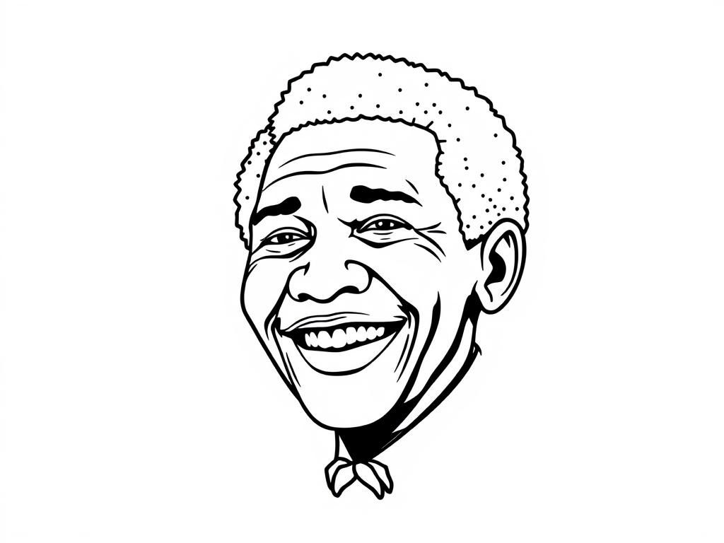 Nelson Mandela Coloring Page