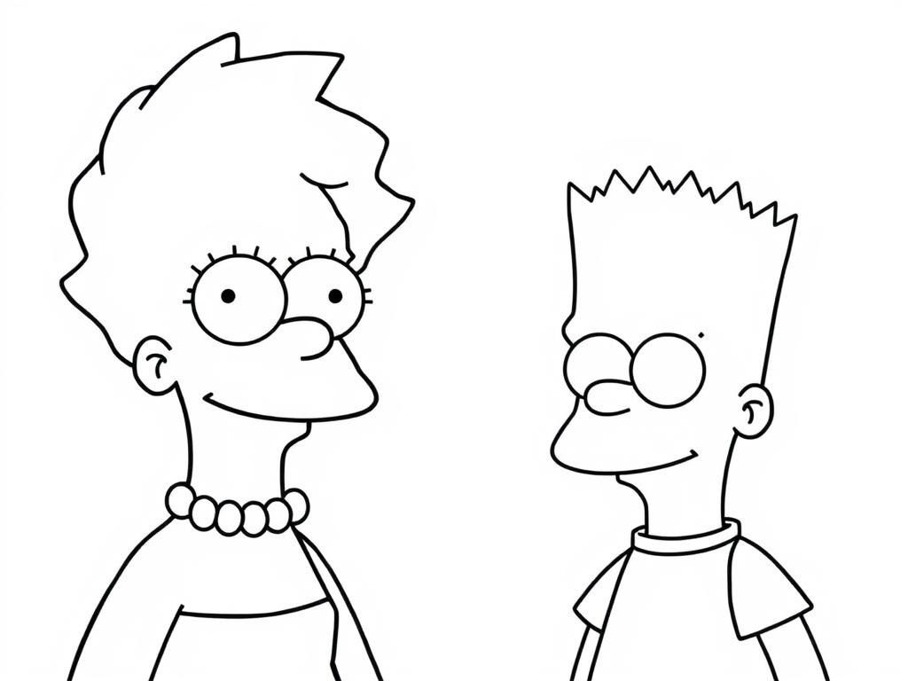 Marge with Lisa’s head and Homer with barts hair