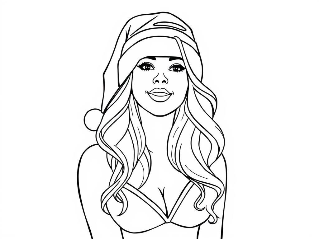 mariah careys all i want for christmas - Free Printable Coloring Page