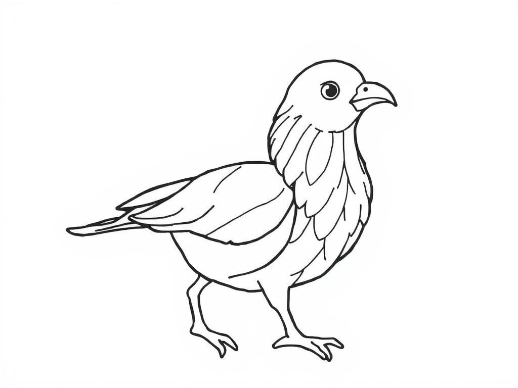 Bird Coloring Page for Kids