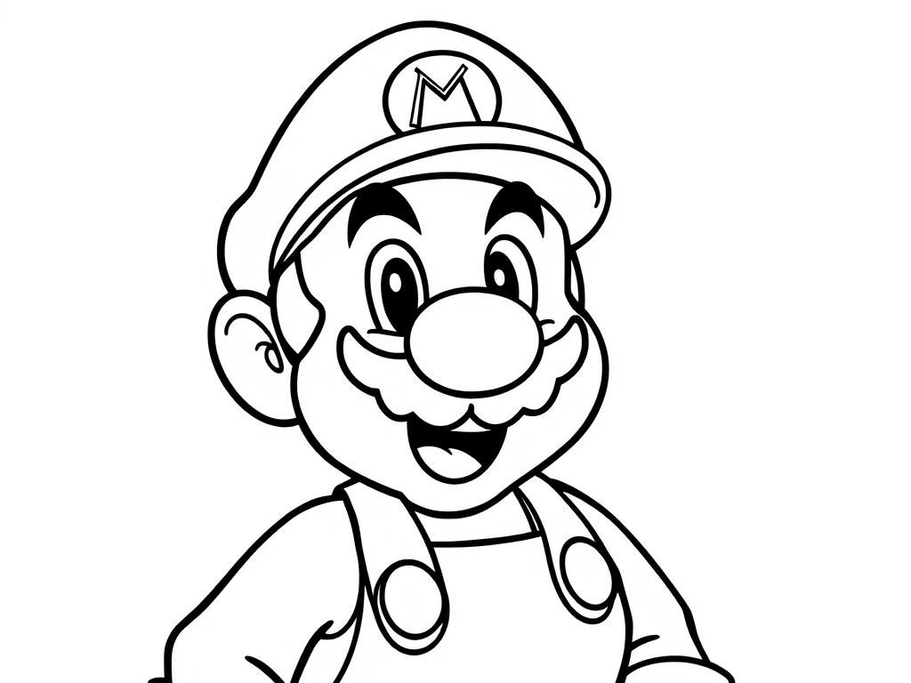 Mario Character Coloring Page