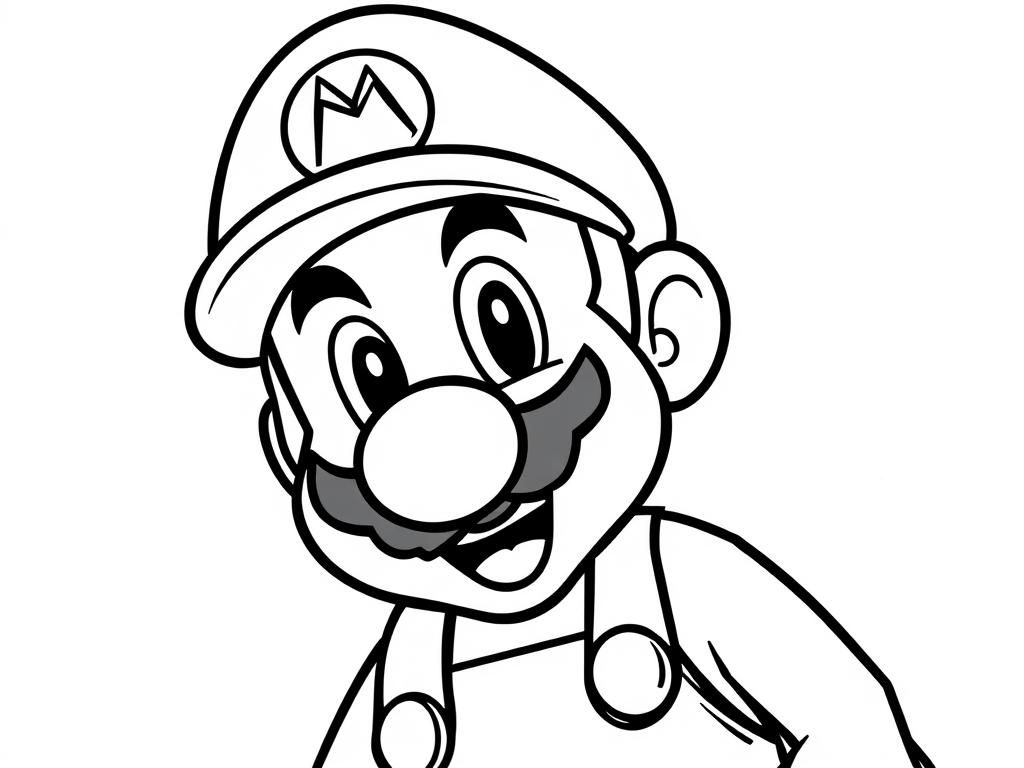 Mario Coloring Page