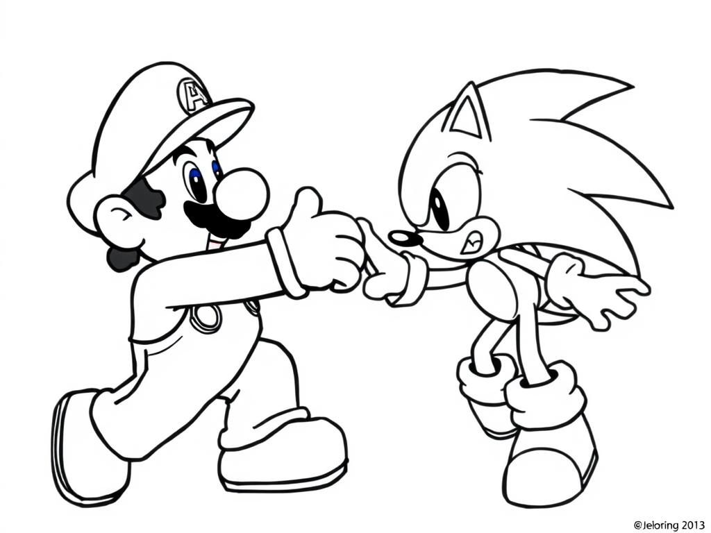 Preview of Mario fighting sonic in super smash bros ultimate