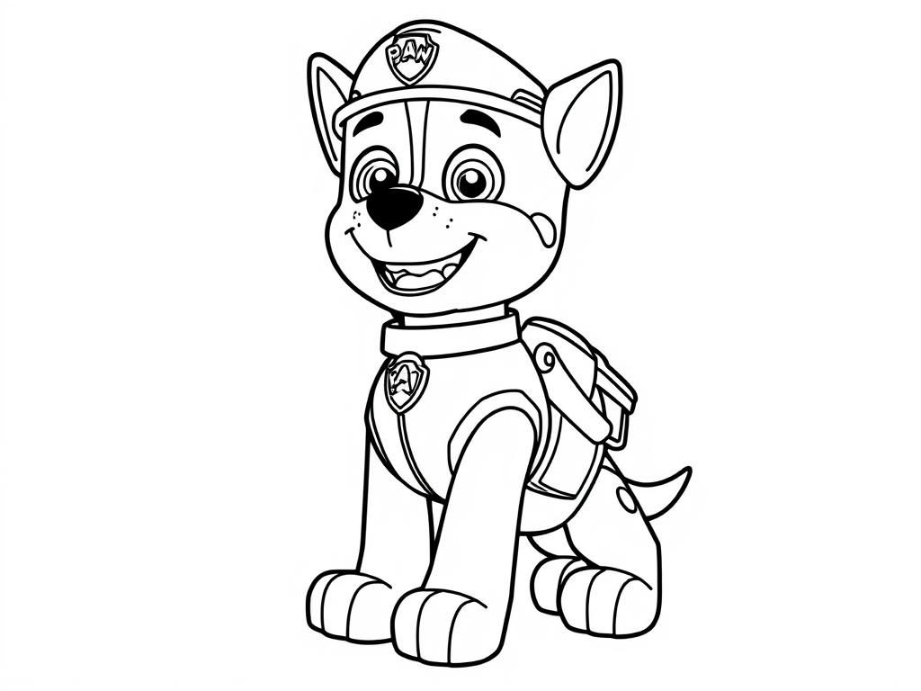 marshal paw patrol - Free Printable Coloring Page