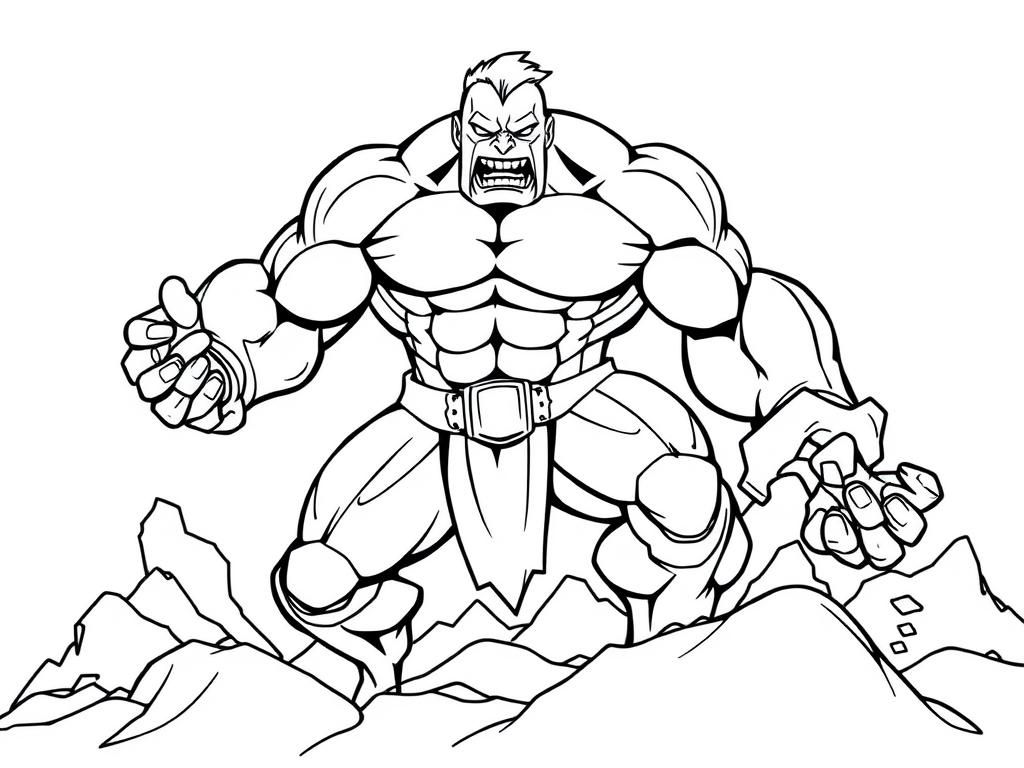 Superhero Coloring Page