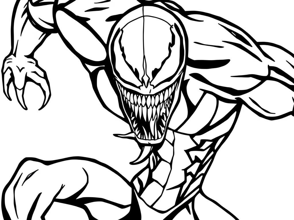 marvel venom - Free Printable Coloring Page