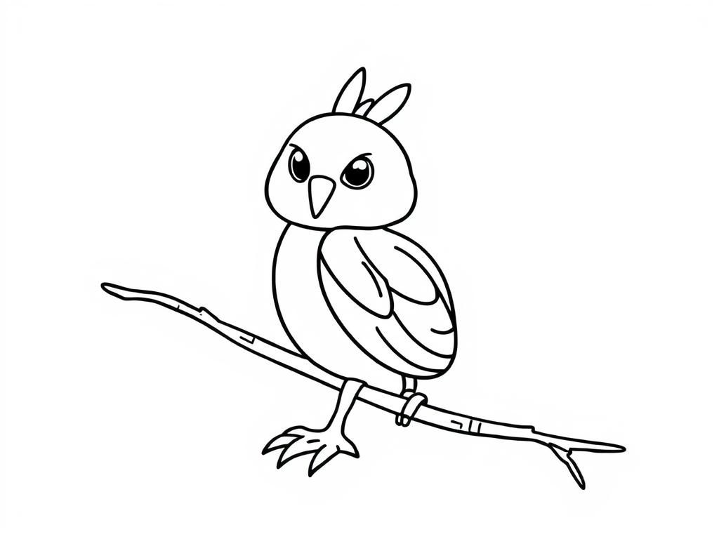 Owl Coloring Page for Kids