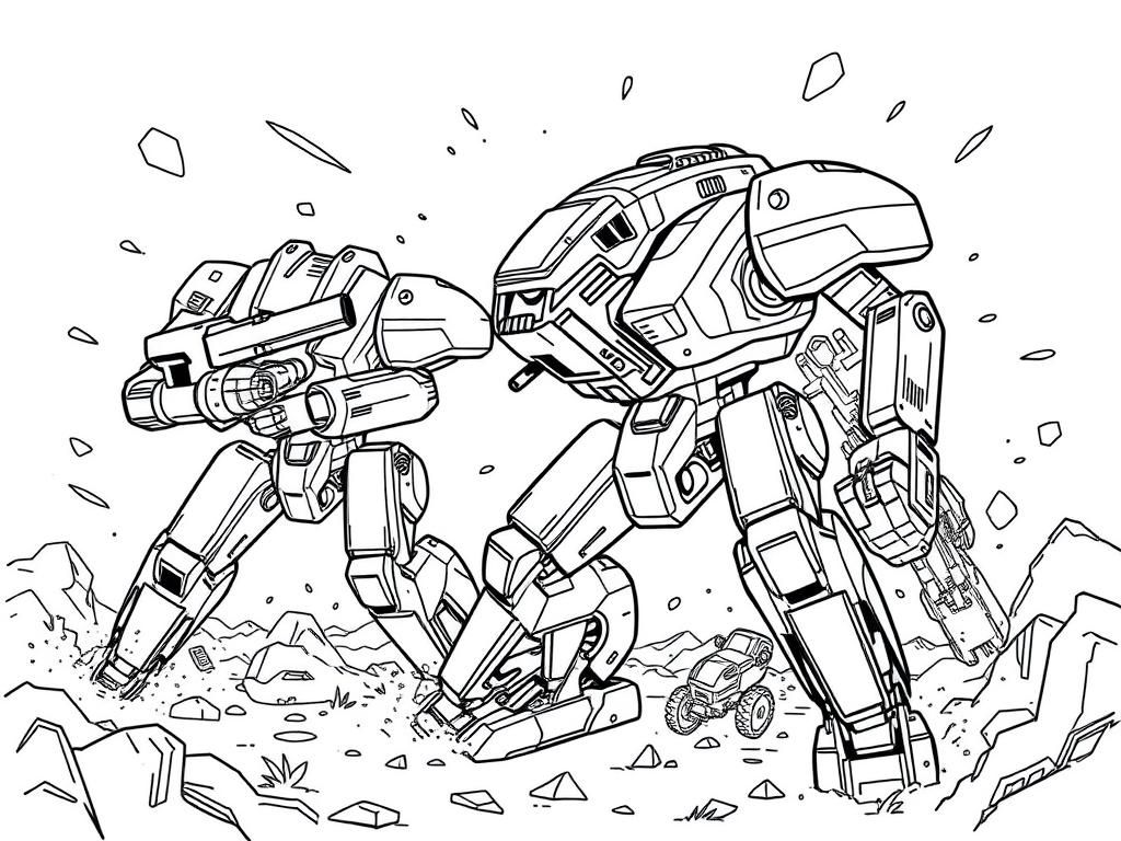 Robots Coloring Page