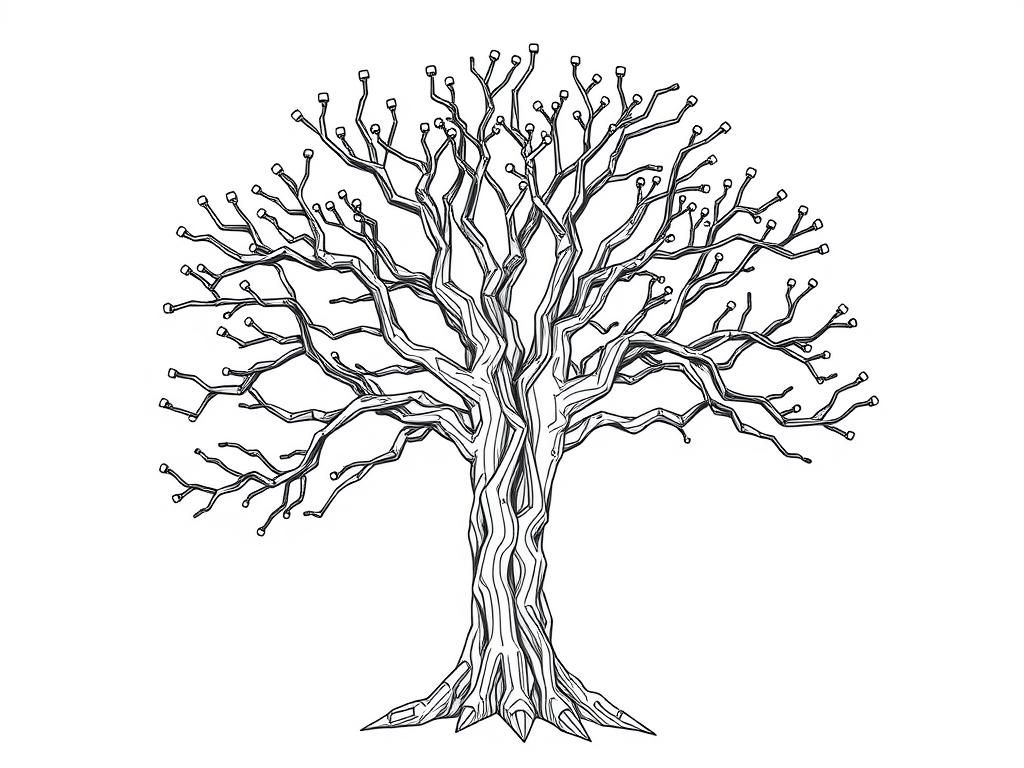 Tree Coloring Page