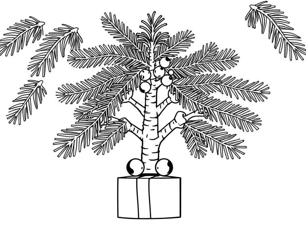 Kerstboom kleurplaat