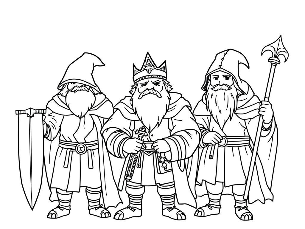 Wizards Coloring Page