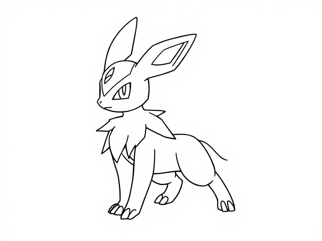 Espeon Pokémon Coloring Page