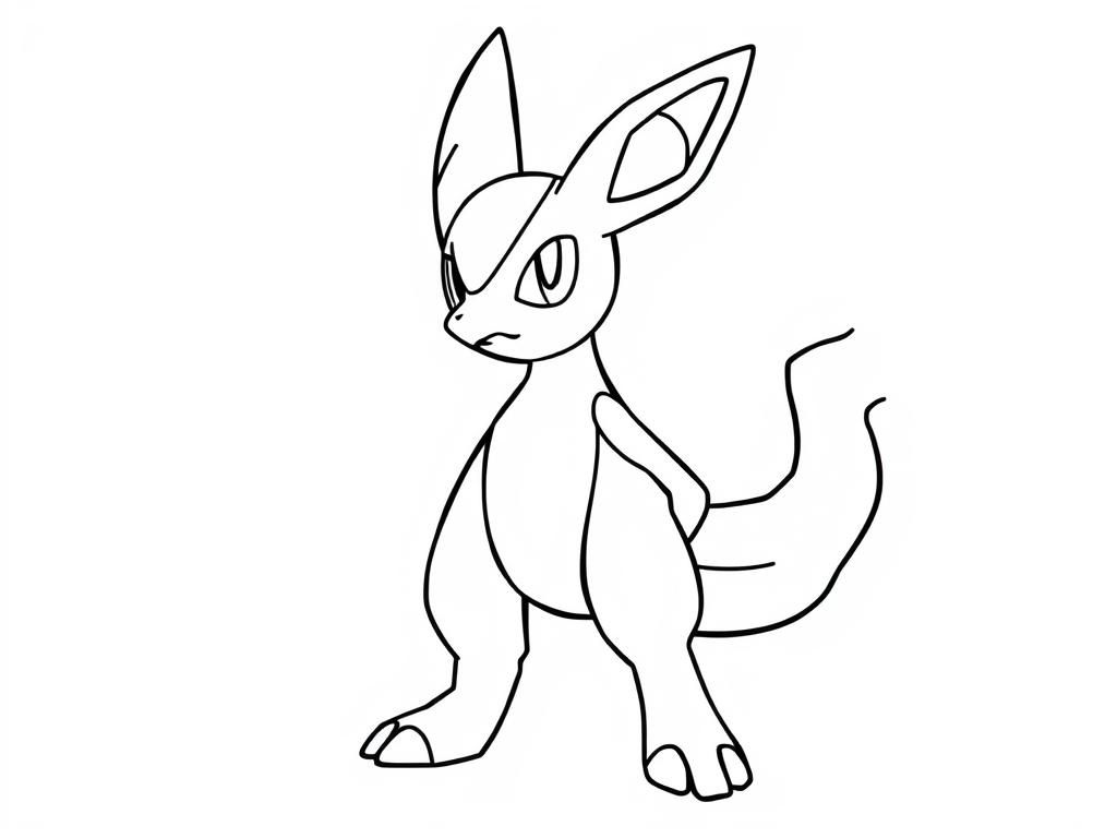 Espeon Pokémon Coloring Page