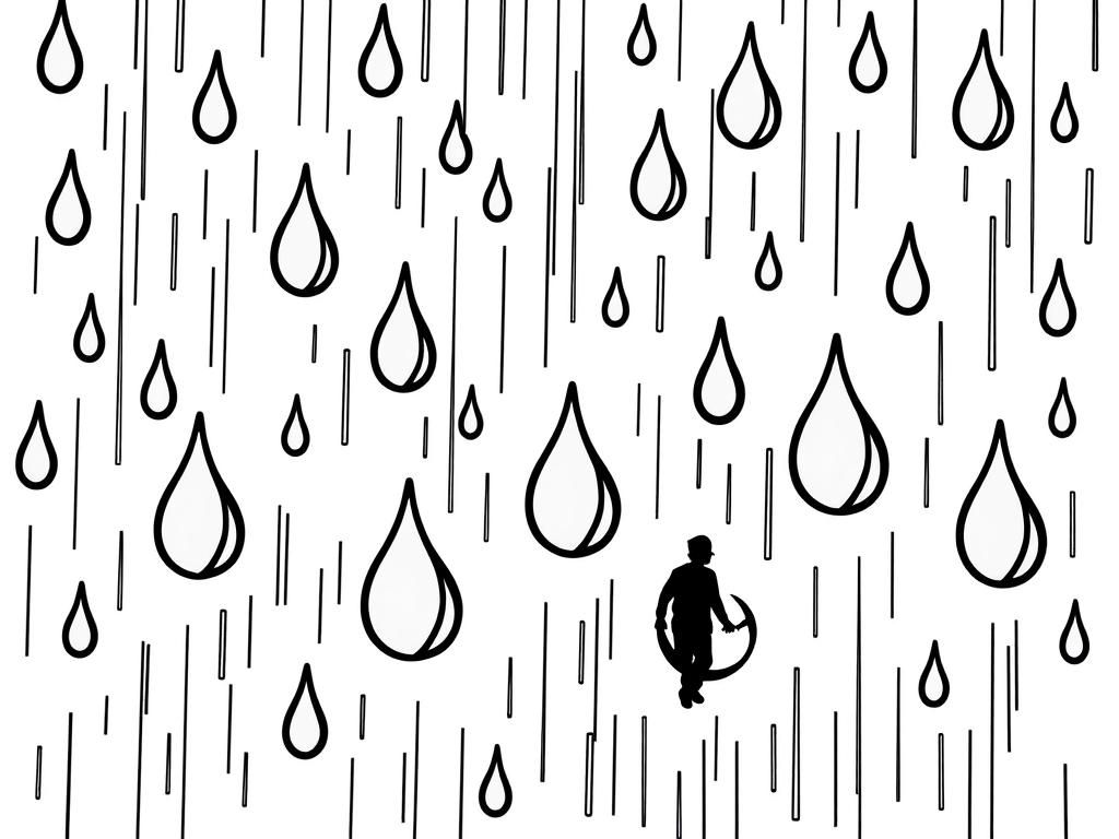 Preview of men trapped in rain drops