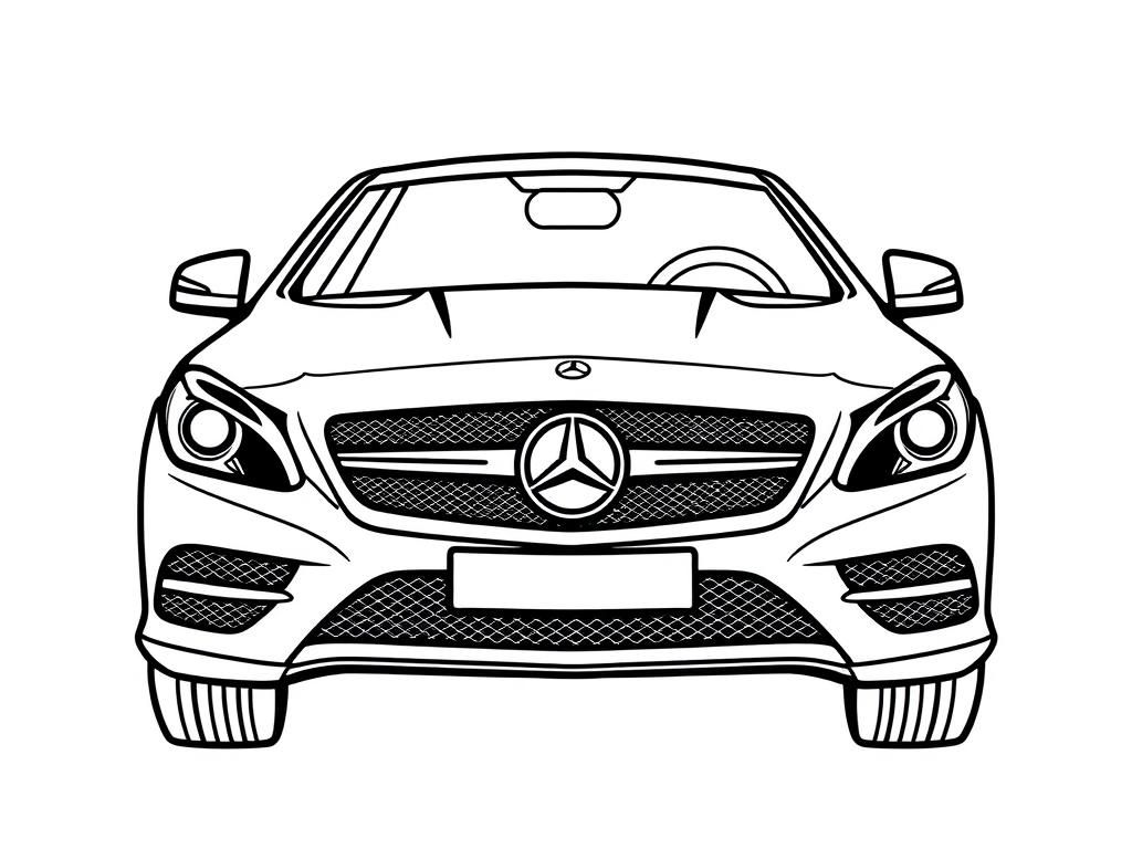mercedes - Free Printable Coloring Page
