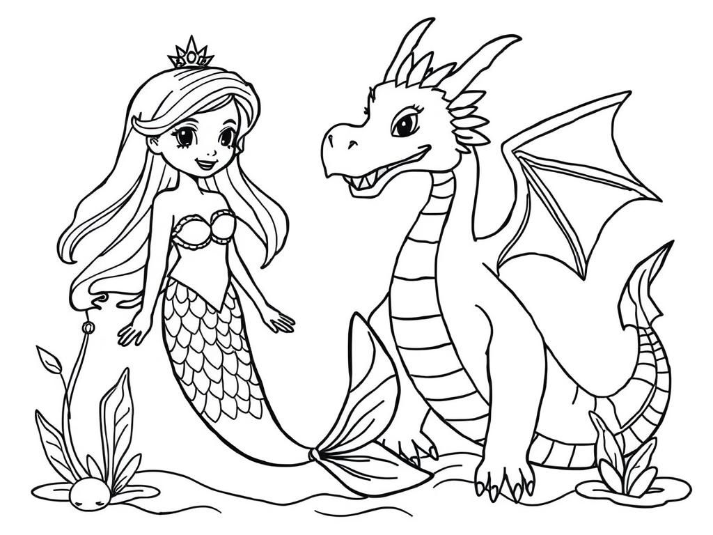 Mermaid and a dragon