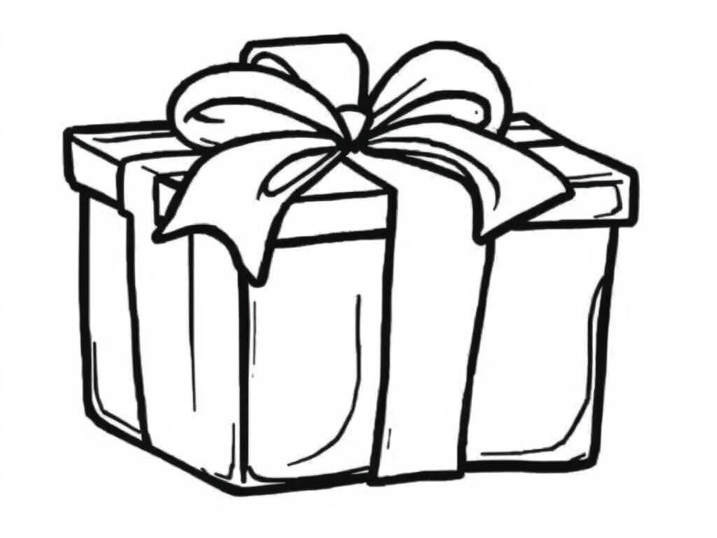Gift Box Coloring Page