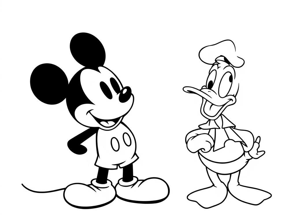 Mickey Mouse en Donald Duck