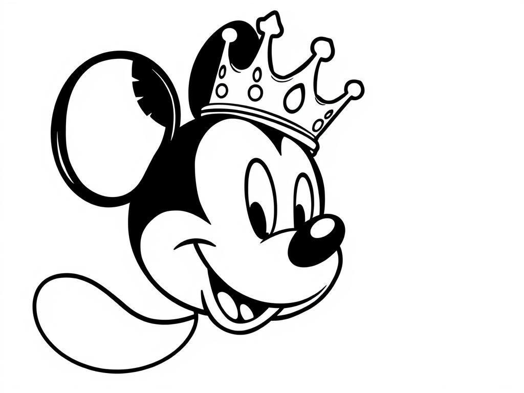 Preview of Micki mouse painting and with a crown