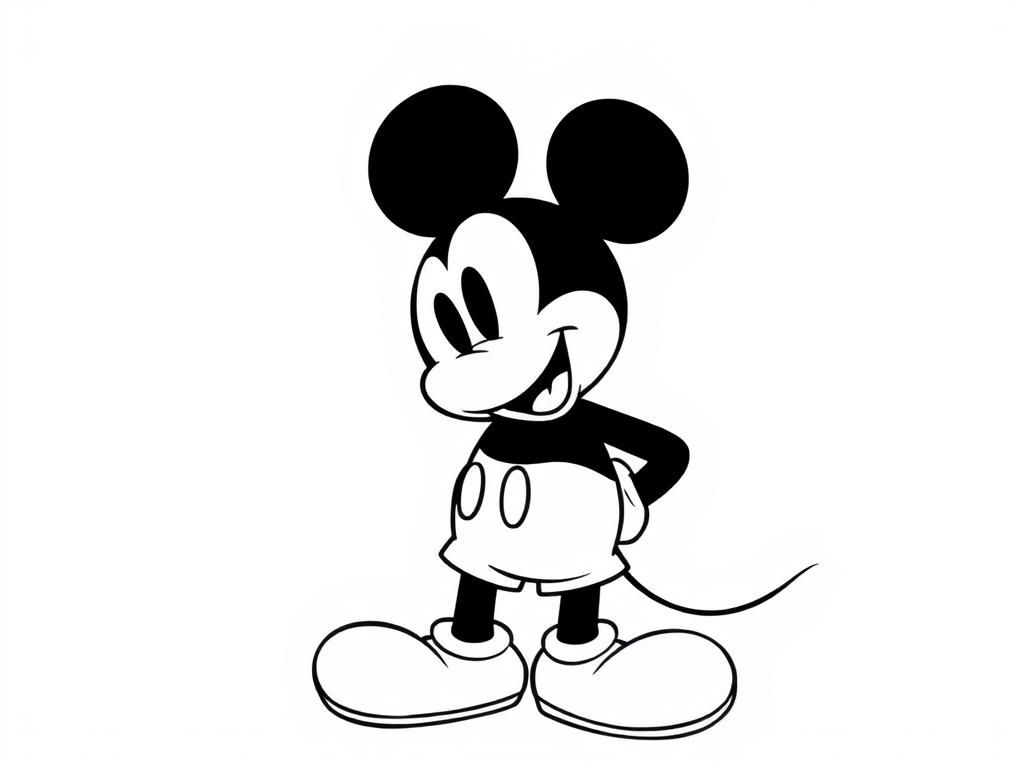 Mickey Mouse Coloring Page