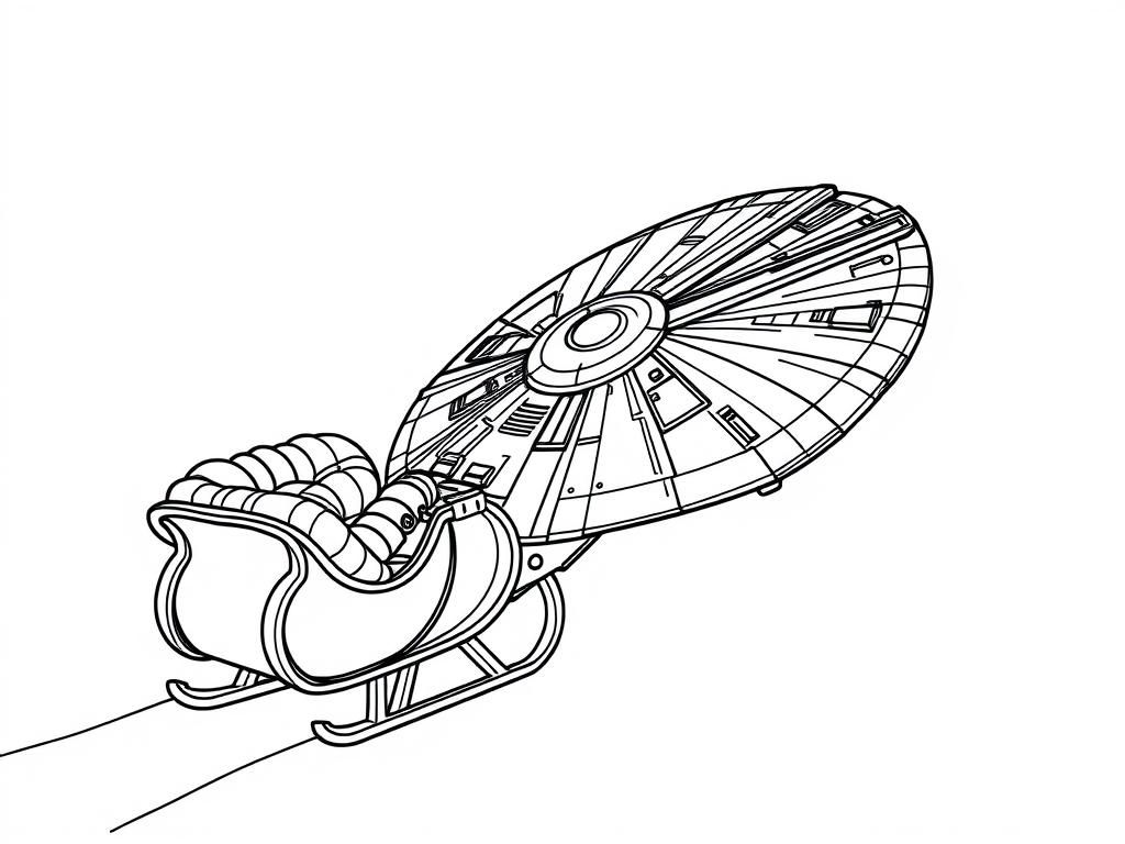 Spaceship Coloring Page