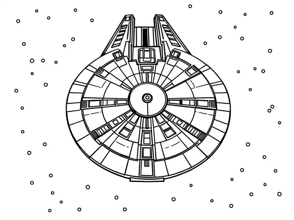 Spaceship Coloring Page