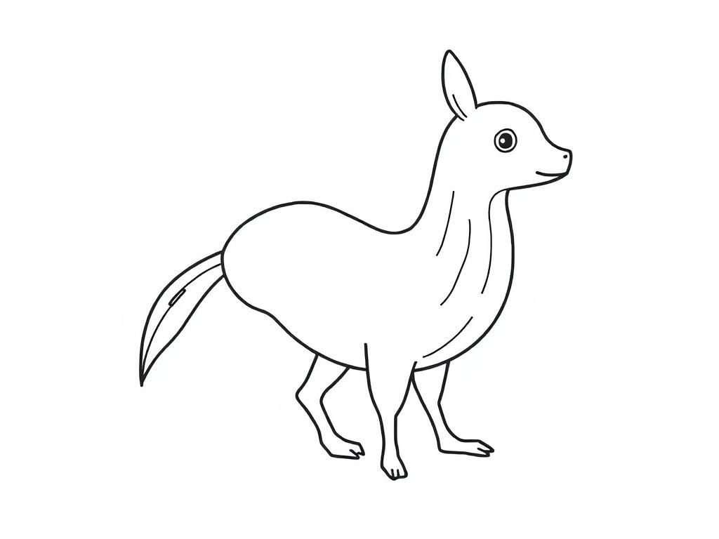 Fennec Fox Coloring Page for Kids