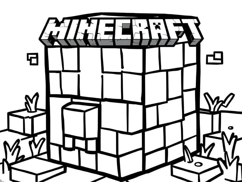 Minecraft - Free Printable Coloring Page