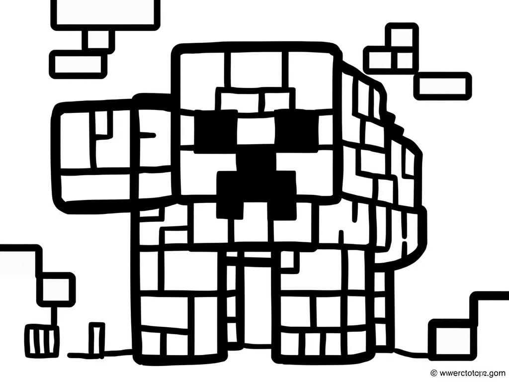 Minecraft Creeper Coloring Page