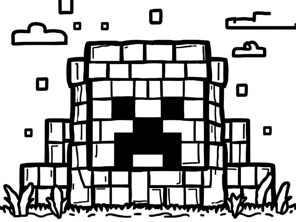 Minecraft - Free Printable Coloring Page