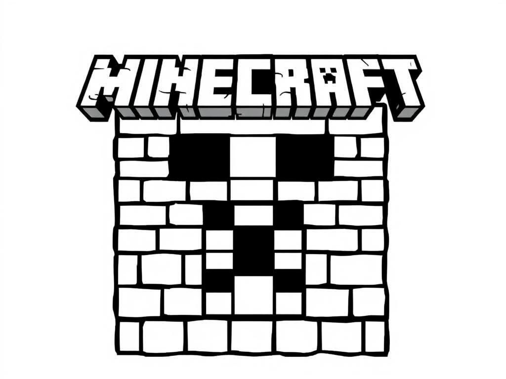 Minecraft Creeper Coloring Page