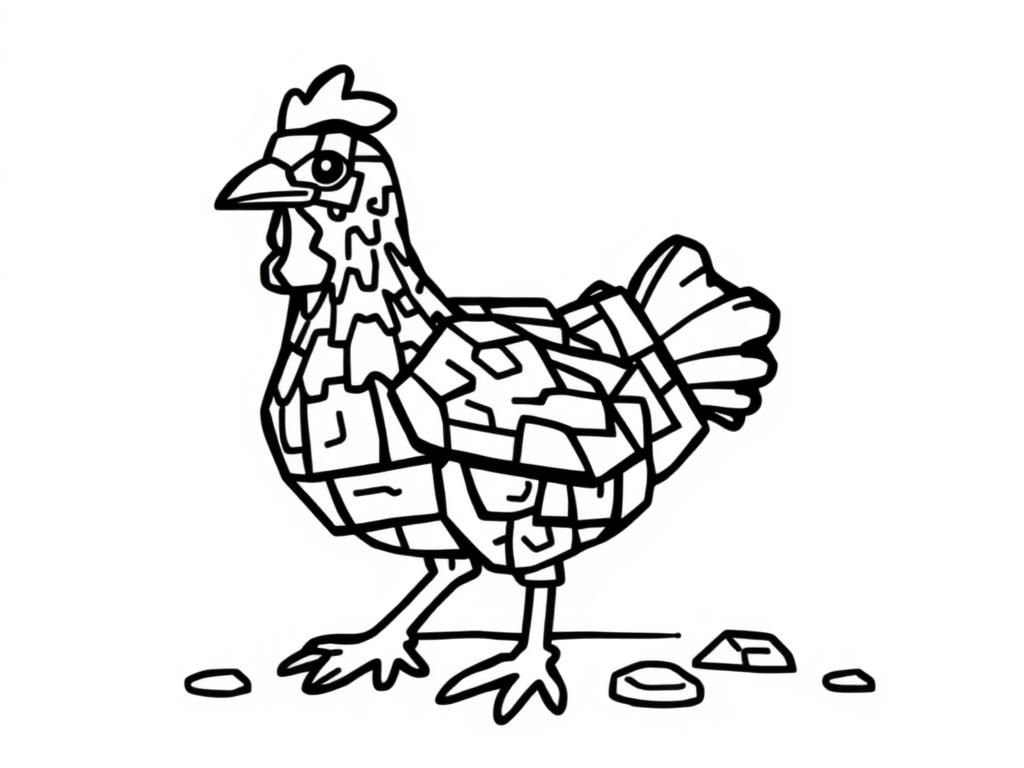 Chicken Coloring Page