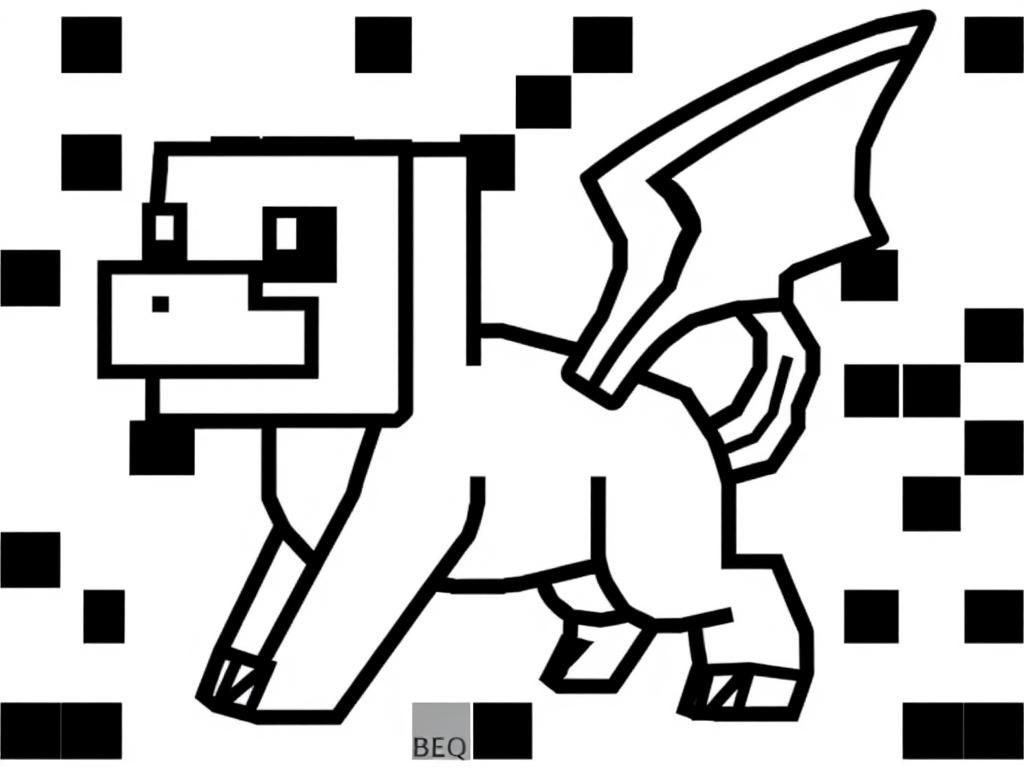 Minecraft Dragon Coloring Page