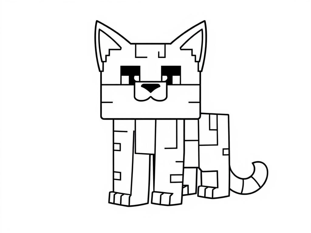 Pixel Cat Coloring Page: A Fun Color-by-Numbers Activity for Kids and Adults