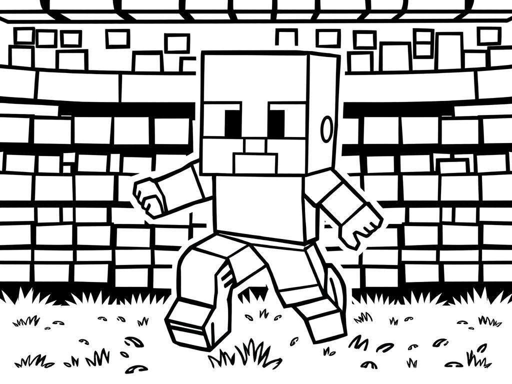 Minecraft Character Coloring Page