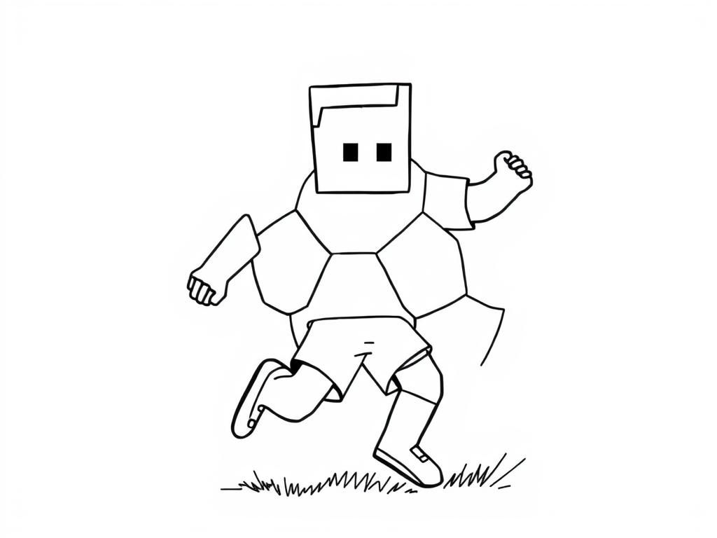 Turtle Running Coloring Page