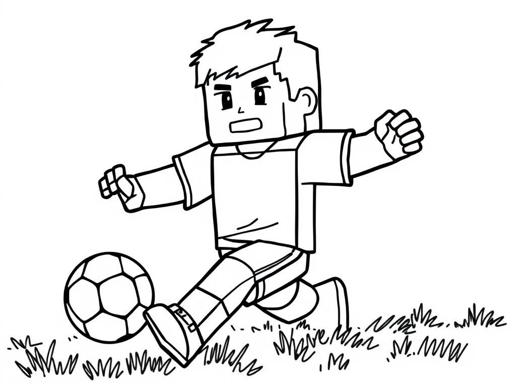 Soccer Player Coloring Page