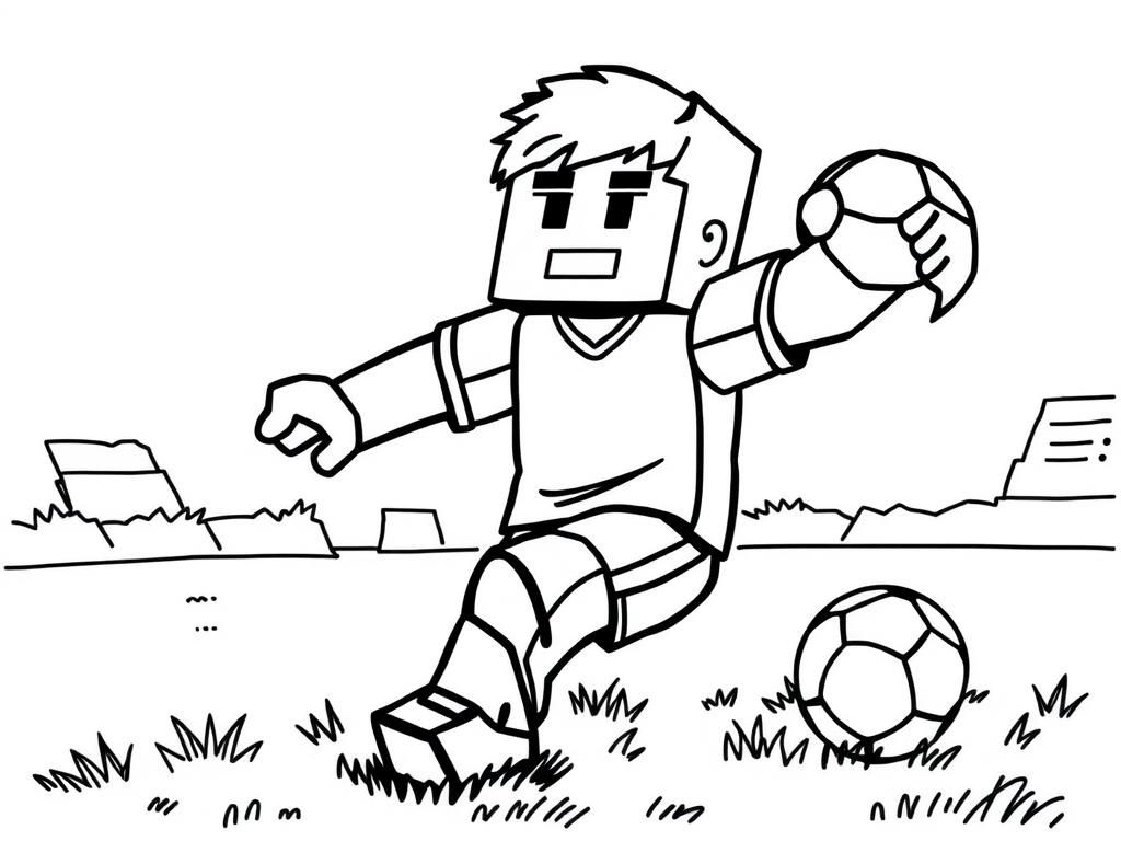 Roblox Soccer Player Coloring Page