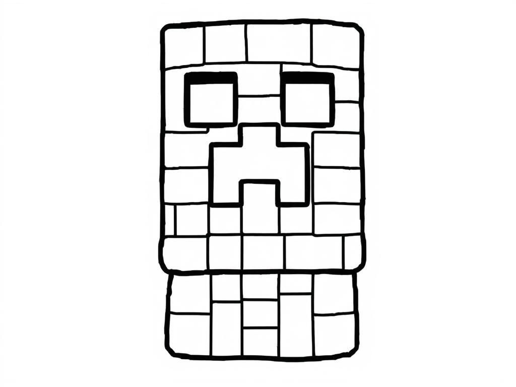 Minecraft Creeper Coloring Page