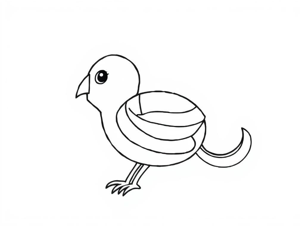 Cute Bird Coloring Page