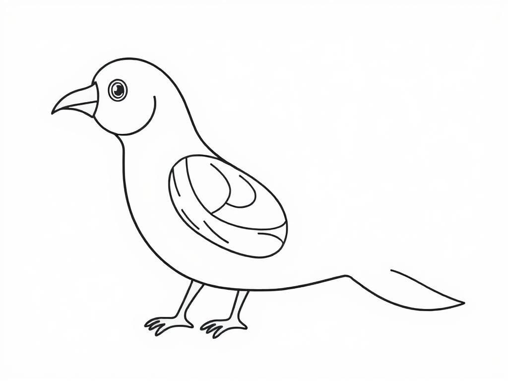 Bird Coloring Page for Kids